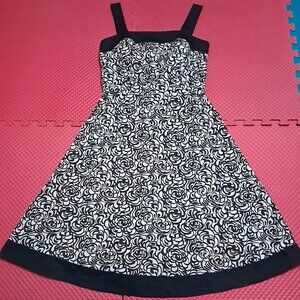 R & K Originals Floral Flare Strap Sun Dress with Built In Bra, Smocked Back